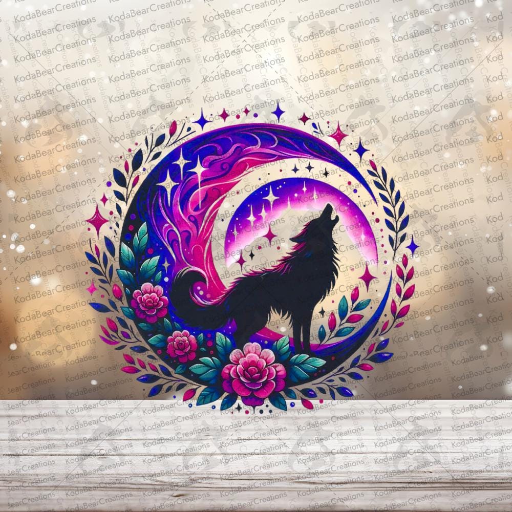 Howl at the Moon UV DTF Decal-D181