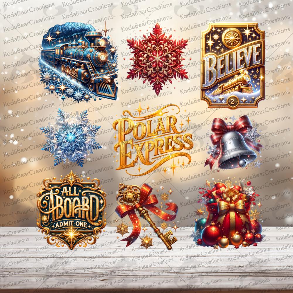 Polar Express Element Sheet UV DTF Decals-E036