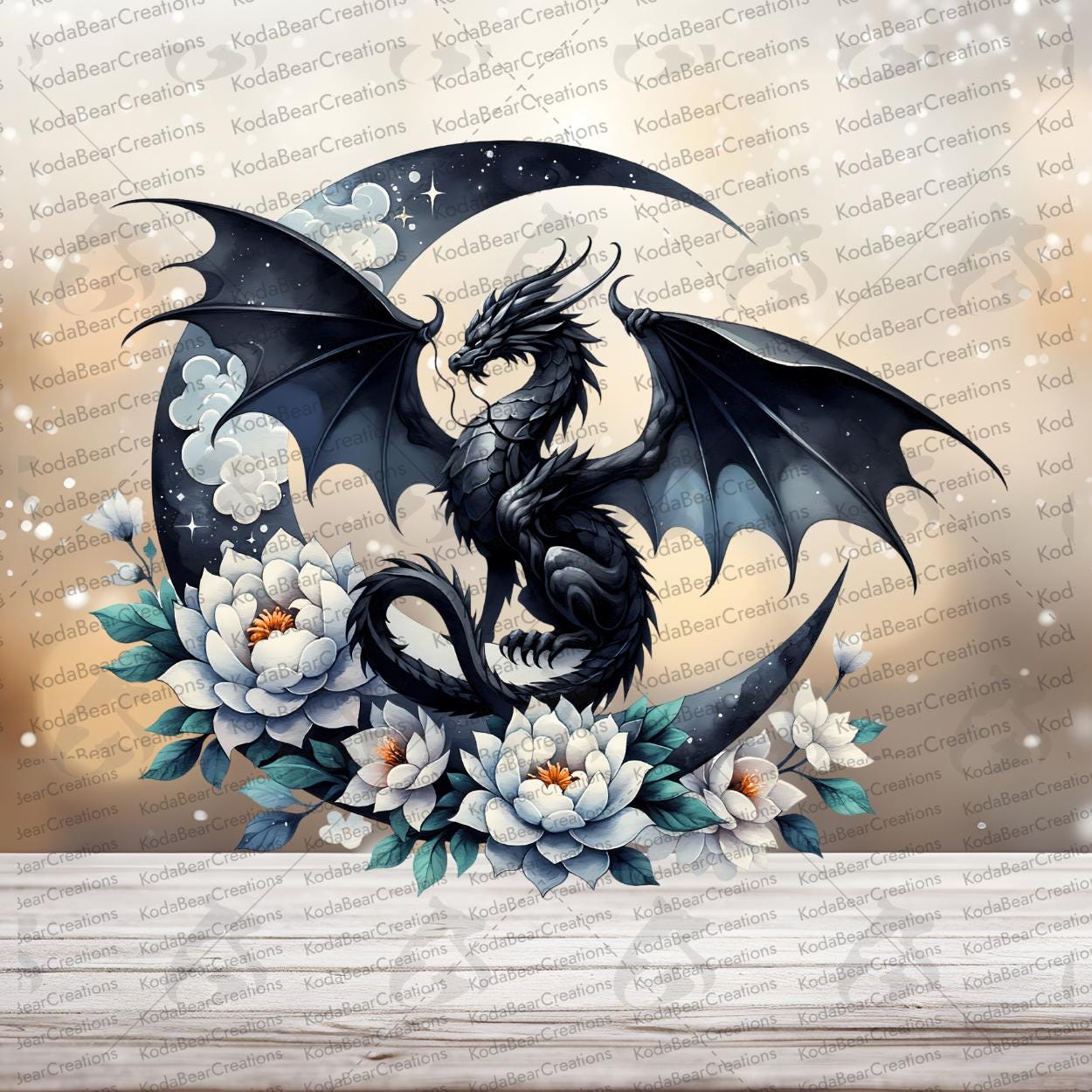 Moon Dragon UV DTF Decal-D054