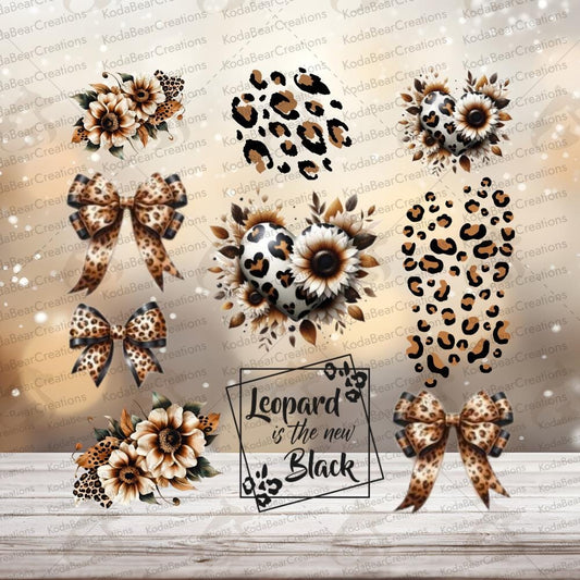 Leopard Is the New Black Element Sheet UV DTF Decals