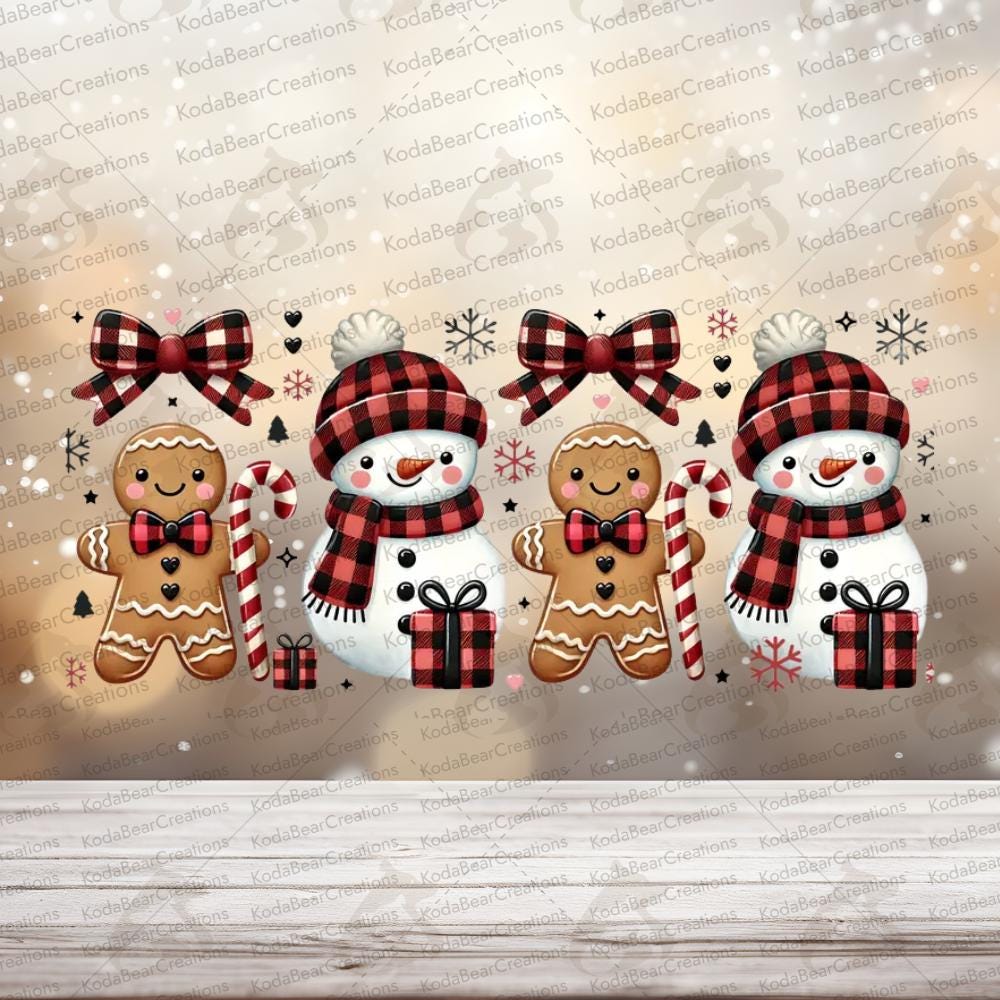 Ginger/Snowman 16oz wrap-W005