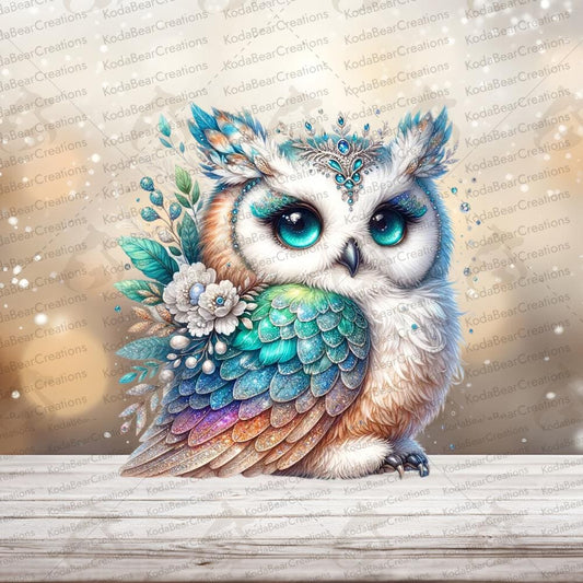Pastel Owl UV DTF Decal-D033