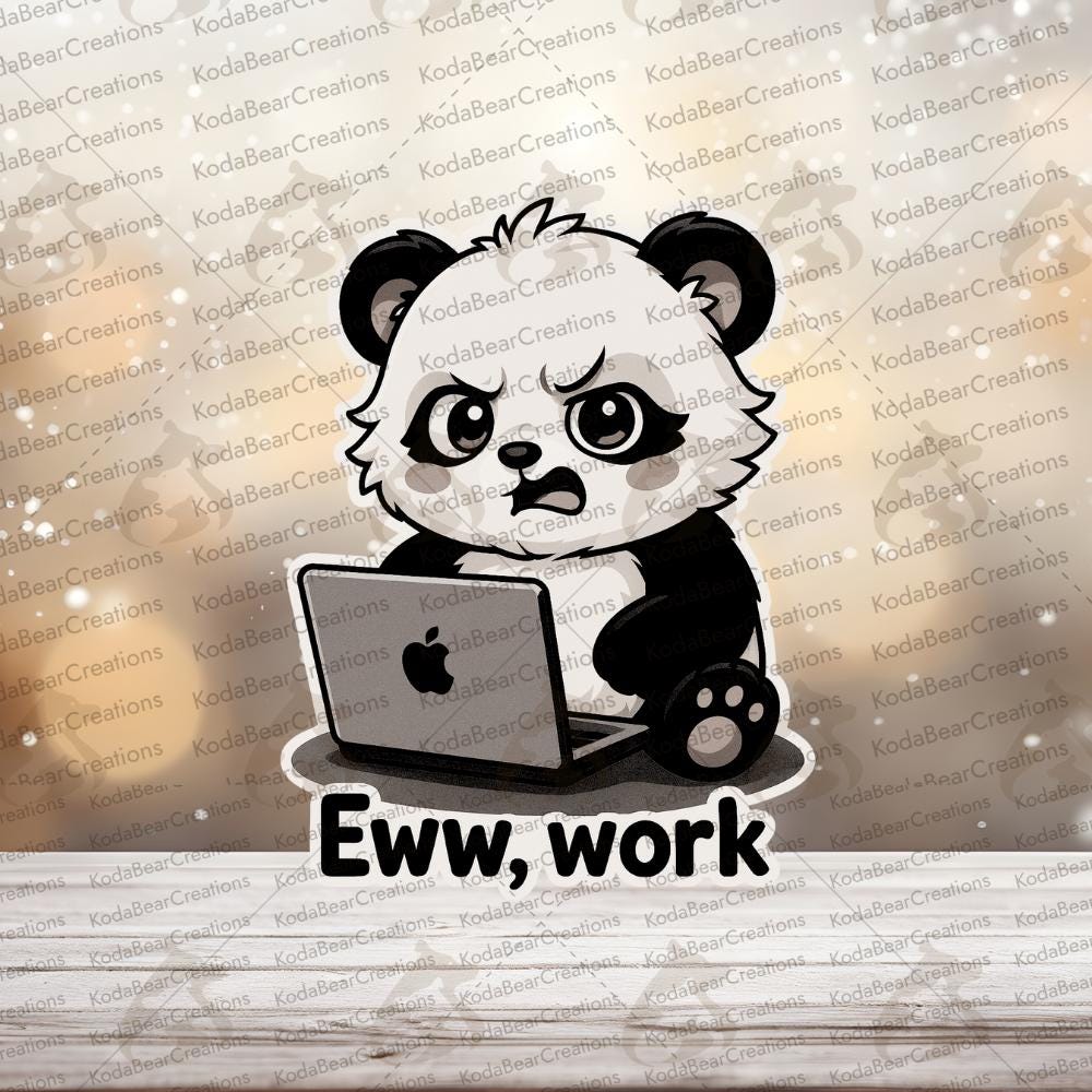 Eww, Work Panda UV DTF Decal-D260