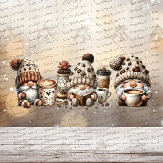 Coffee Gnomes UV DTF Decal-D264