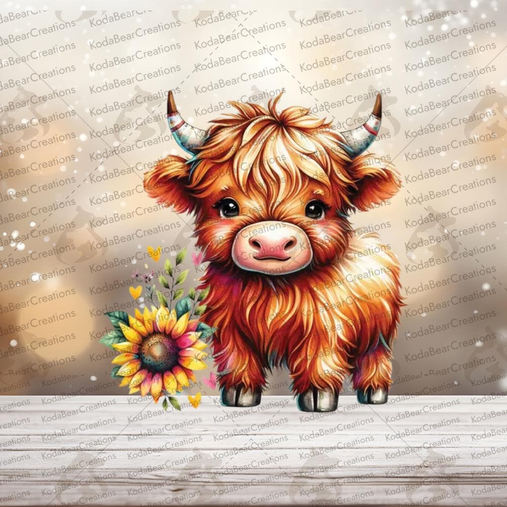 Highland Cow 3 UV DTF Decal-D256