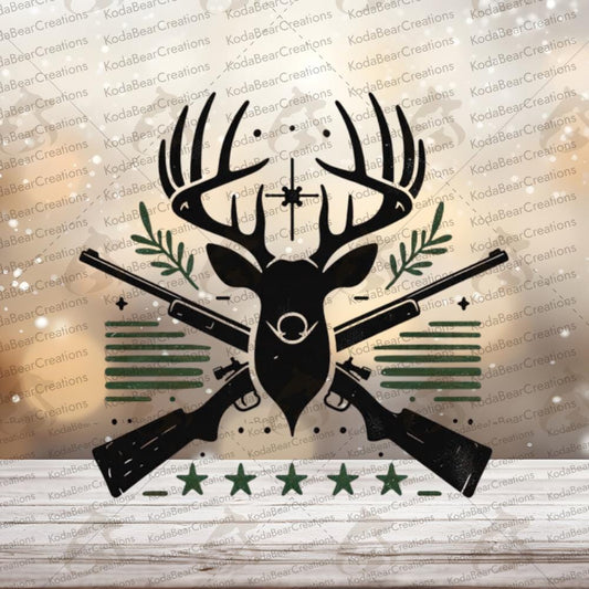 Buck & Rifles UV DTF Decal-D271