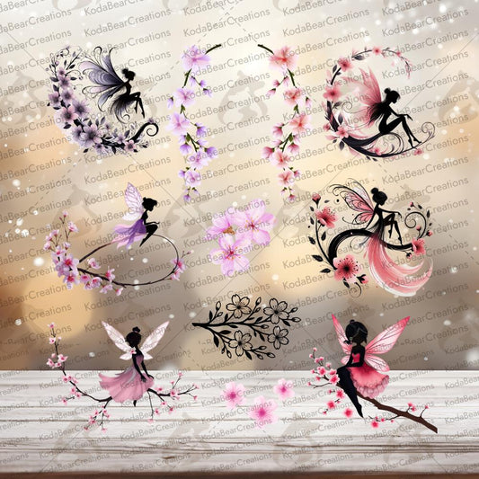 Blossom Fairies Element Sheet UV DTF Decals-E066