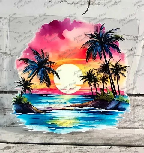 Tropic Scene 1 UV DTF Decal